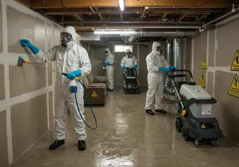 Basement Moisture Removal and Structural Drying process in Antrim County, MI